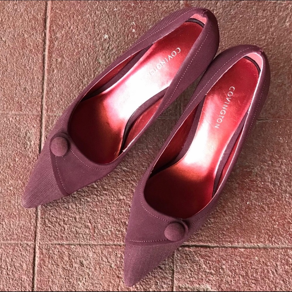 Elegant Covington Krauss Heels Wine Size 7.5